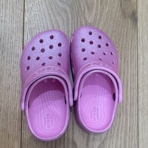 CROCS Sparkly Pink Kids Clogs